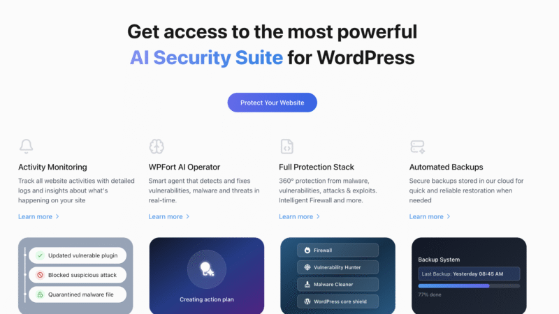WPFort.ai: The AI-Powered Security Suite Reinventing WordPress Protection